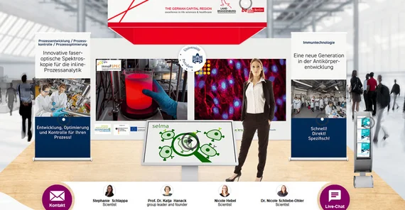 Der virtuelle Stand der Universität Potsdam auf der „analytica“ | Foto: Potsdam Transfer