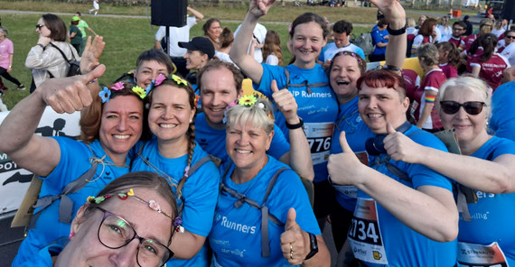 Das Team „DIE FLOTTEN D-3er“ im Startbereich Das Team „DIE FLOTTEN D-3er“ im Startbereich