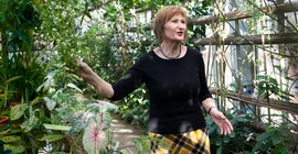 Kerstin Kläring im Botanischen Garten. Foto: Karla Fritze