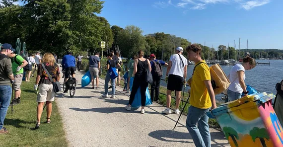Müllsammeln am Havelufer. Insgesamt 160 Aktive beteiligten sich an der stadtweiten Aktion „PUTZdam“