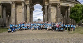 Gruppenfoto von Läuferinnen und Läufern der Uni Potsdam