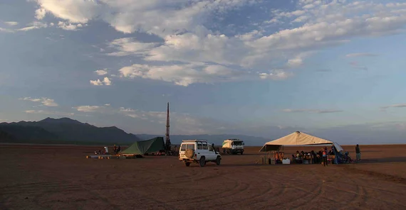 Scientific deep drilling in Chew Bahir, southern Ethiopia.