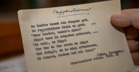 Dokument aus den 1950er Jahren.