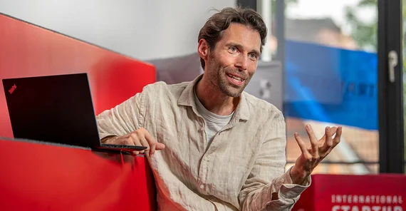 Dr. Andreas Heißel während des Interviews