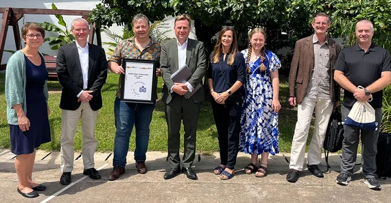 The University of Potsdam delegation at the German International School Accra in Ghana.