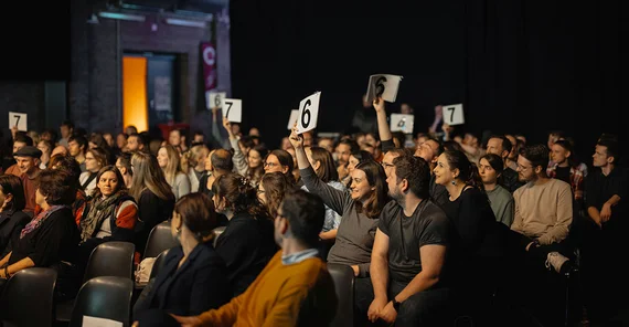 Während des Science Slams im Waschhaus