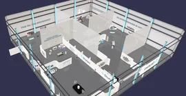 Der für das Projekt geschaffene VR-Raum aus der Vogelperspektive.