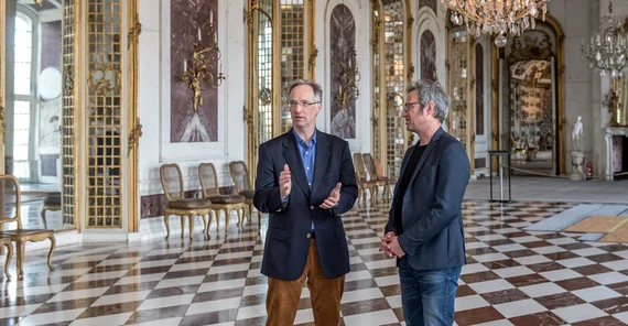 Dr. Jürgen Luh (SPSG) and Prof. Dr. Iwan-Michelangelo D‘Aprile. Photo: Karla Fritze.