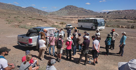 Inmitten des Faltenüberschiebungsgürtels zwischen Rodeo und Jachal