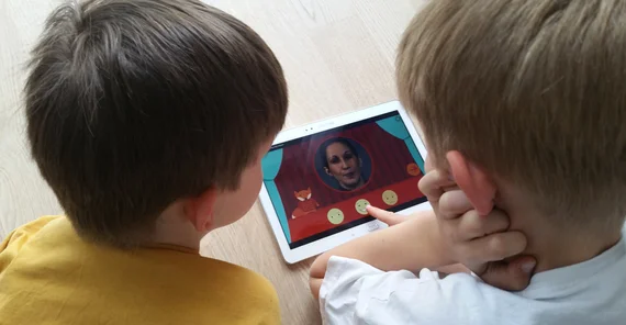 The App „Zirkus Empathico“ in use. Photo: Prof. Dr. Ulrike Lucke.