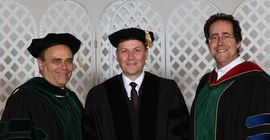 Dr. Robert Wexler, Präsident der American Jewish University, Prof. Oliver Günther Ph.D., Präsident der Universität Potsdam und Rabbiner Prof. Dr. Bradley S. Artson, Dean der Ziegler School of Rabbinic Studies und Vizepräsident der AJU (Foto: AJU)