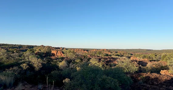 Blick über eine afrikanische Landschaft