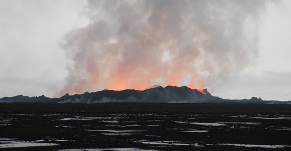Ausbruch des Holuhraun, 2014. | Foto: Eva Eibl. Ausbruch des Holuhraun, 2014. | Foto: Eva Eibl.