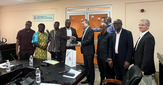 The University of Potsdam delegation at the University of Education Winneba in Ghana.