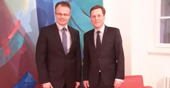 Prof. Dr. Schierack und Prof. Oliver Günther - Präsident der Universität Potsdam. Foto: Johannes Wendlinger