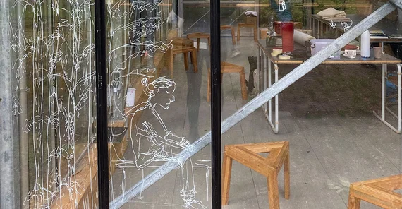 Blick in ein Atelier des Bereichs Kunst auf dem Campus Golm