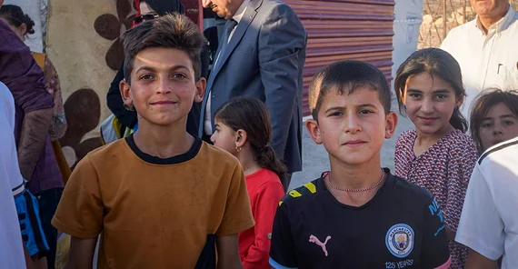 Das Foto zeigt Kinder im Geflüchteten-Camp Qadir. Das Foto ist von Valentina Meyer-Oldenburg.